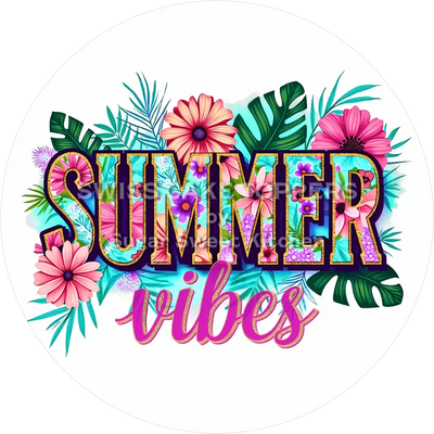 Summer Vibes-Tortenaufleger1 - personalisierbar