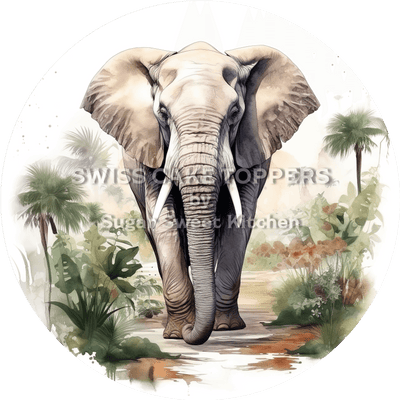 Superschöner Elefanten-Tortenaufleger5 - personalisierbar