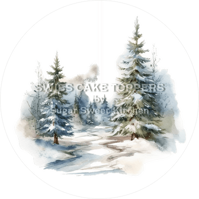 Superschöner Wald-Tortenaufleger1 - personalisierbar