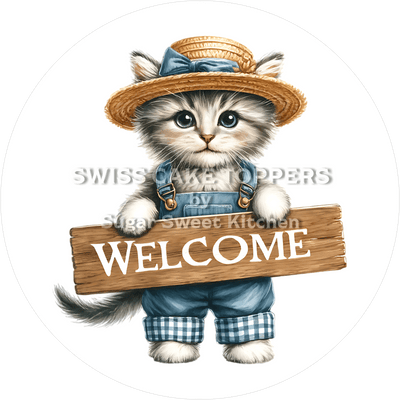 Supersüsser Welcome-Tortenaufleger 4 - personalisierbar