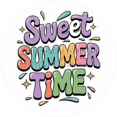 Sweet Summer Time-Tortenaufleger5 - personalisierbar