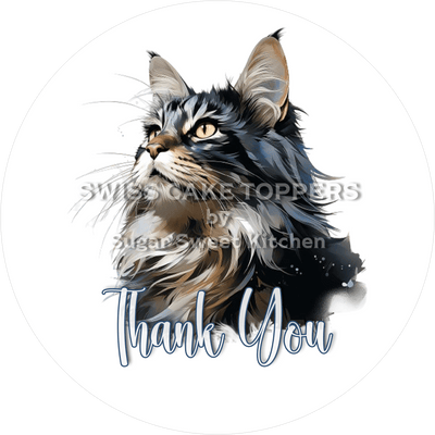Thank You-Tortenaufleger Cat5  - personalisierbar