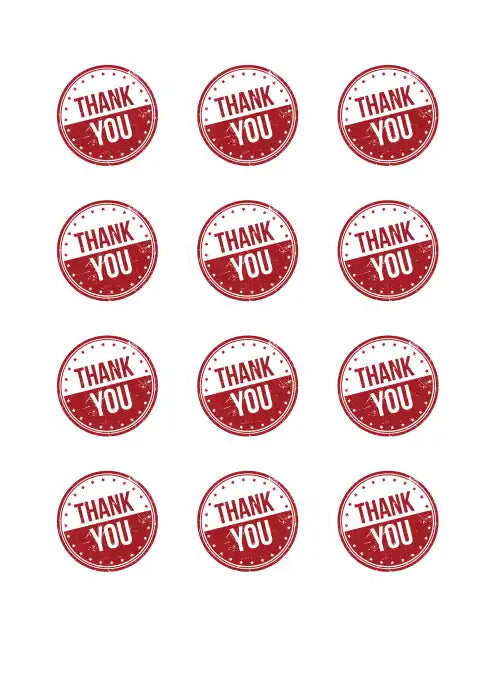 Thank You-Tortenaufleger10 - personalisierbar - Fondant- Torten- & Cupcakeaufleger Sugar Sweet Kitchen