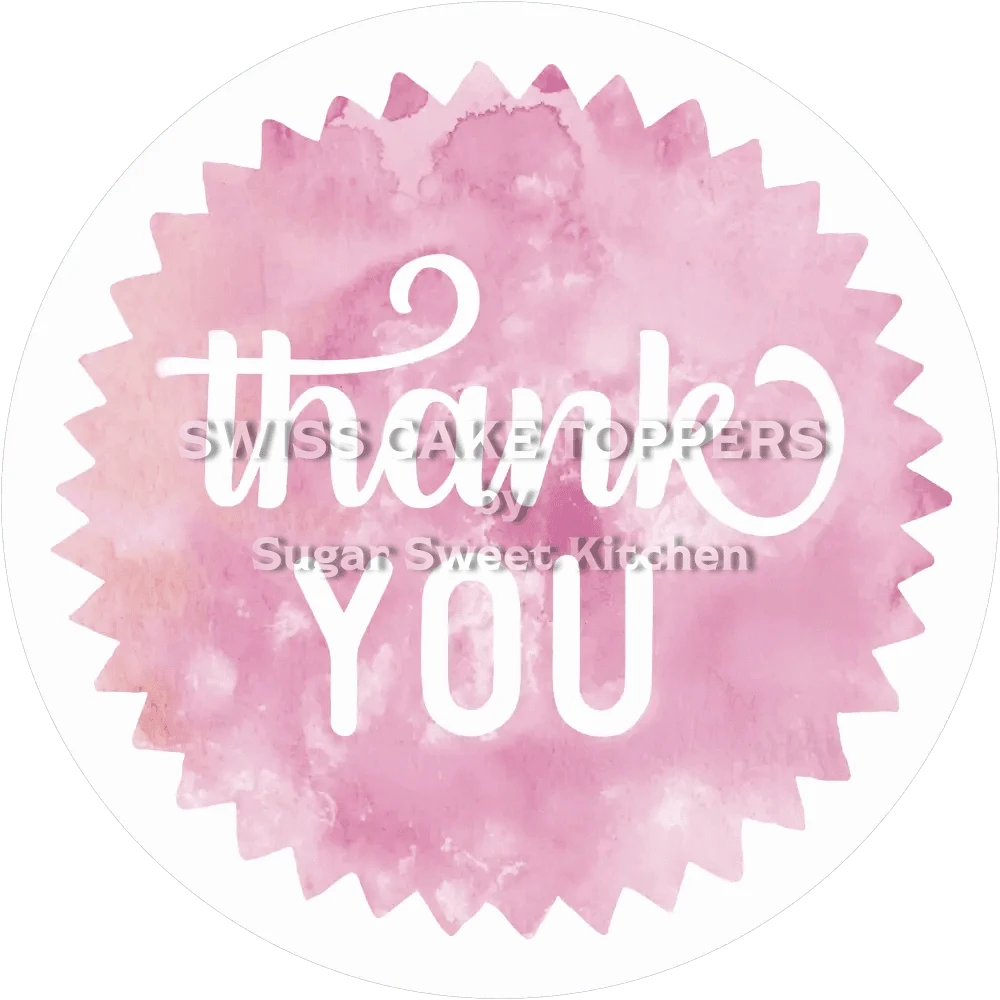 Thank You-Tortenaufleger11 - personalisierbar - Fondant- Torten- & Cupcakeaufleger Sugar Sweet Kitchen