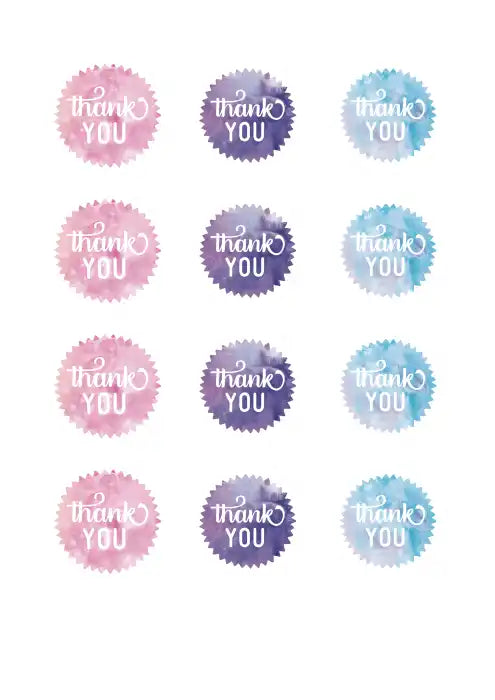Thank You-Tortenaufleger11 - personalisierbar - Fondant- Torten- & Cupcakeaufleger Sugar Sweet Kitchen