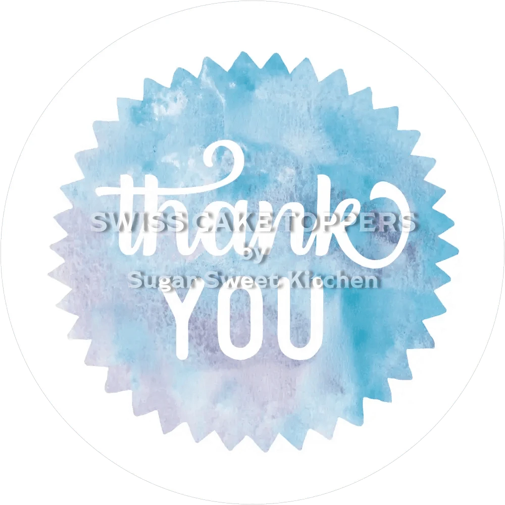 Thank You-Tortenaufleger11 - personalisierbar - Fondant- Torten- & Cupcakeaufleger Sugar Sweet Kitchen