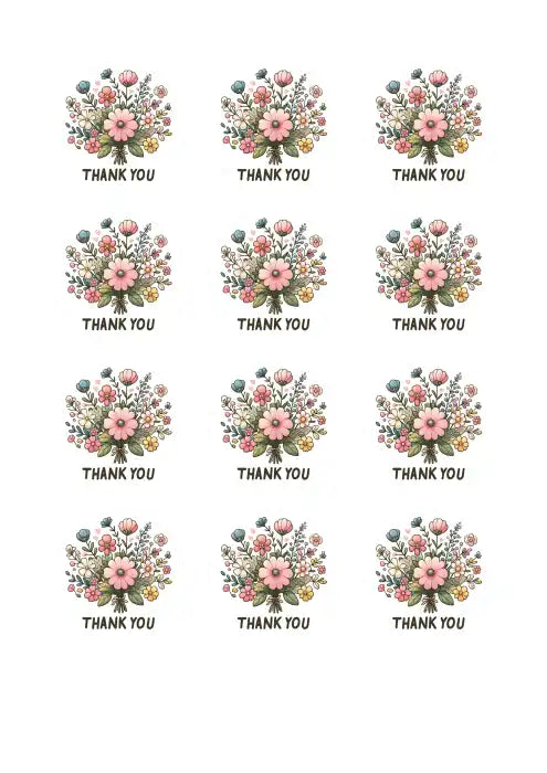 Thank You-Tortenaufleger5 - personalisierbar - Fondant- Torten- & Cupcakeaufleger Sugar Sweet Kitchen