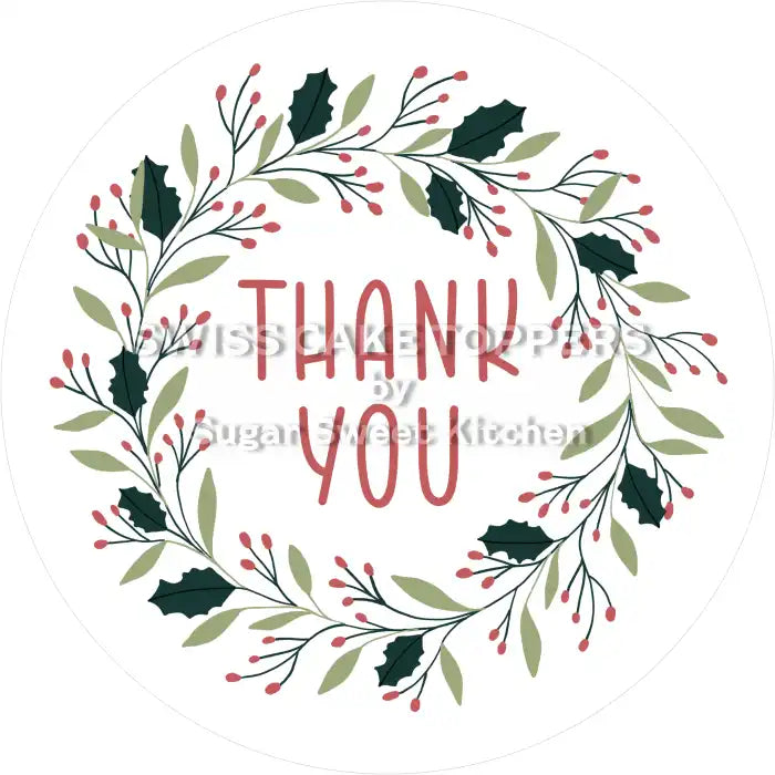 Tortenaufleger Danke Thank You 09 - essbar & personalisierbar - Fondant- Torten- Cupcakeaufleger Sugar Sweet Kitchen