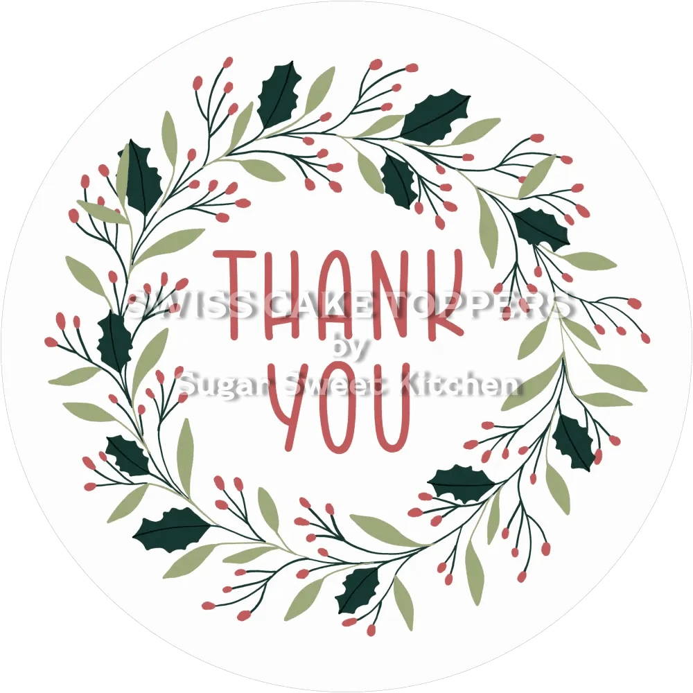 Thank You-Tortenaufleger9 - personalisierbar - Fondant- Torten- & Cupcakeaufleger Sugar Sweet Kitchen