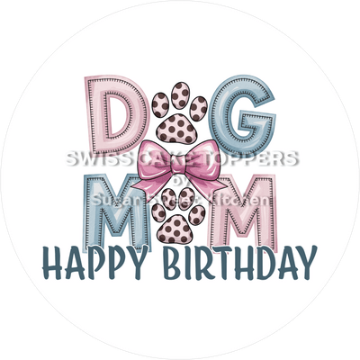 Tier-Geburtstags-Tortenaufleger Dog1 - personalisierbar