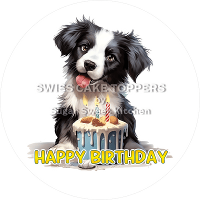 Tier-Geburtstags-Tortenaufleger Dog27 - personalisierbar