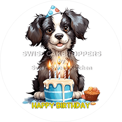 Tier-Geburtstags-Tortenaufleger Dog28 - personalisierbar