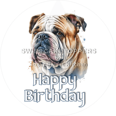 Tier-Geburtstags-Tortenaufleger Dog3 - personalisierbar