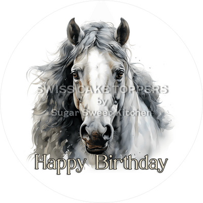 Tier-Geburtstags-Tortenaufleger Horse10 - personalisierbar