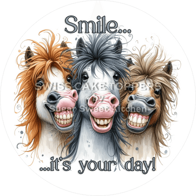 Tier-Geburtstags-Tortenaufleger Horse16 - personalisierbar