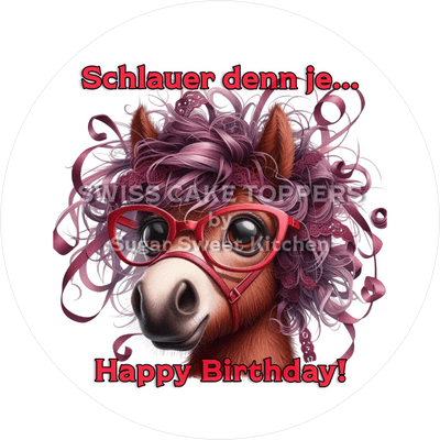 Tier-Geburtstags-Tortenaufleger Horse17 - personalisierbar