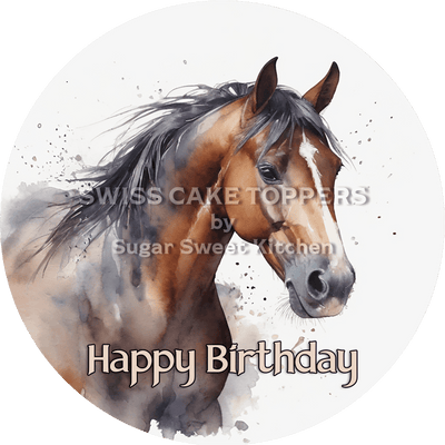 Tier-Geburtstags-Tortenaufleger Horse3 - personalisierbar