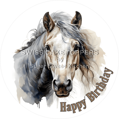 Tier-Geburtstags-Tortenaufleger Horse9 - personalisierbar