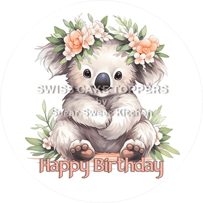 Tier-Geburtstags-Tortenaufleger Koala4 - personalisierbar