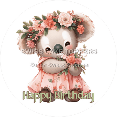 Tier-Geburtstags-Tortenaufleger Koala5 - personalisierbar