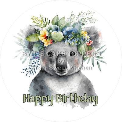 Tier-Geburtstags-Tortenaufleger Koala7 - personalisierbar