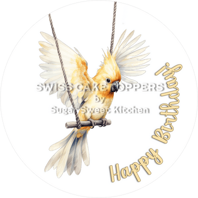 Tier-Geburtstags-Tortenaufleger Vögel18 - personalisierbar