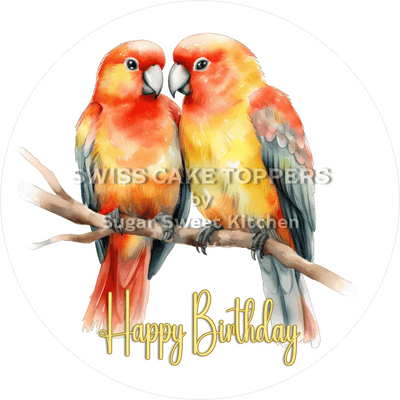 Tier-Geburtstags-Tortenaufleger Vögel20 - personalisierbar
