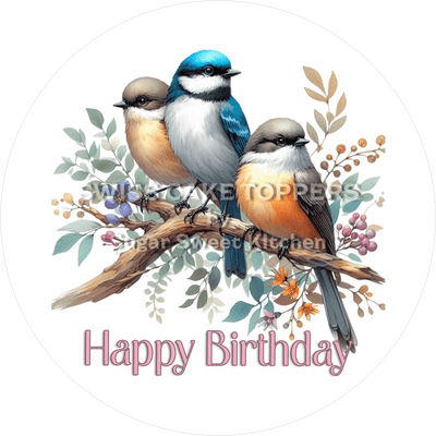 Tier-Geburtstags-Tortenaufleger Vögel8 - personalisierbar