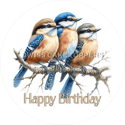 Tier-Geburtstags-Tortenaufleger Vögel9 - personalisierbar