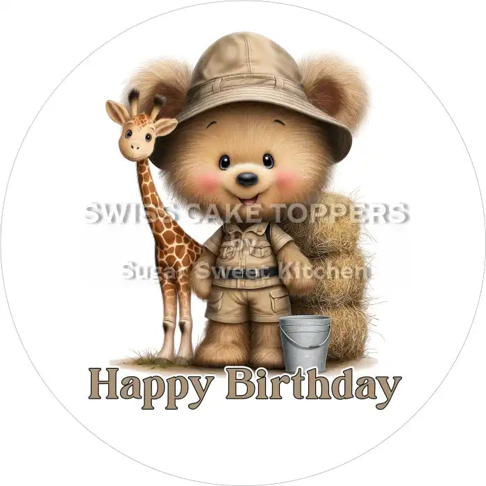 Tortenaufleger Geburtstag Tierpfleger 14 – essbar & personalisierbar - Fondant- Torten- Cupcakeaufleger Sugar Sweet