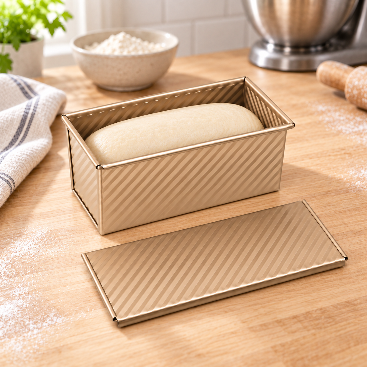 Toastbrot-Backform mit Deckel – antihaftbeschichtet / 17,5 cm - Brotbacken Sugar Sweet Kitchen
