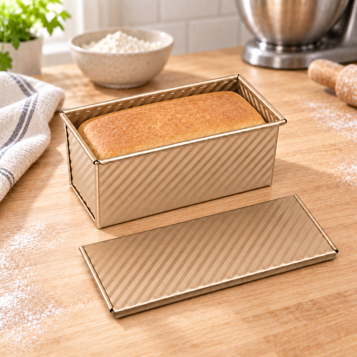 Toastbrot-Backform mit Deckel – antihaftbeschichtet / 17,5 cm - Brotbacken Sugar Sweet Kitchen
