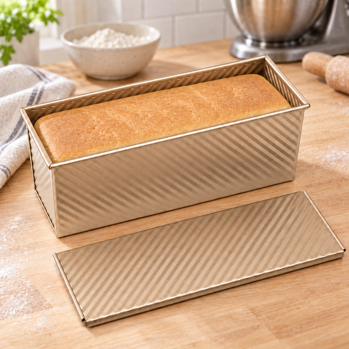 Toastbrot-Backform mit Deckel – antihaftbeschichtet / 32 cm - Brotbacken Sugar Sweet Kitchen