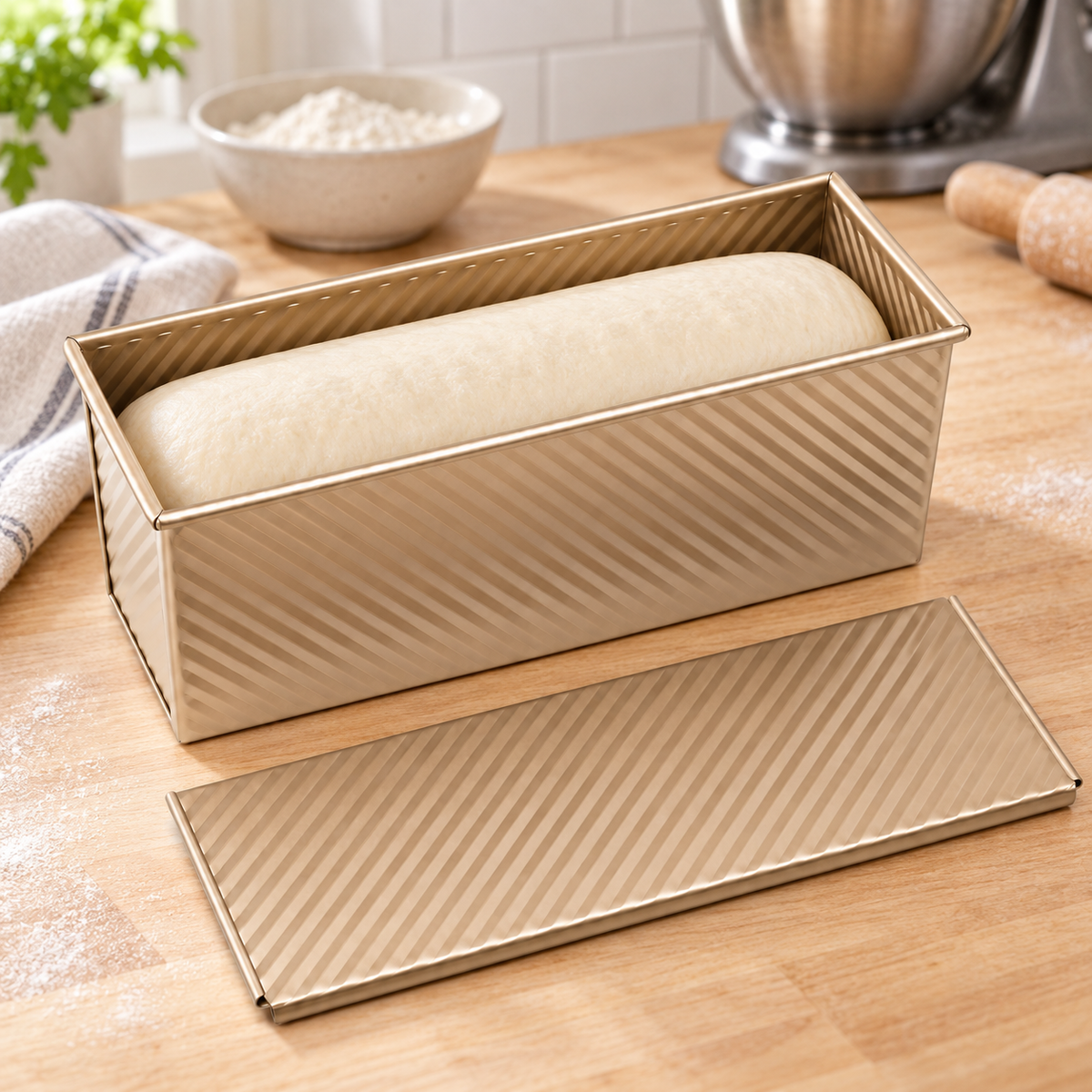 Toastbrot-Backform mit Deckel – antihaftbeschichtet / 32 cm - Brotbacken Sugar Sweet Kitchen