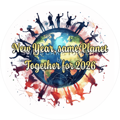 Together-New Year-Tortenaufleger mit Jahreszahl7 - personalisierbar