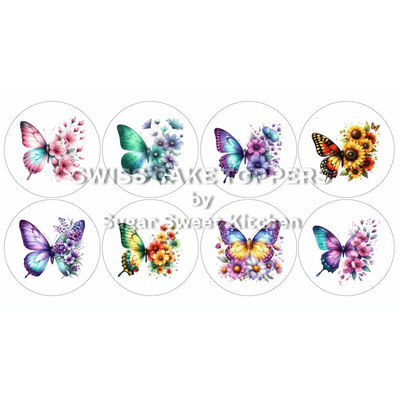 Tolle Blumen-Cupcakes- & Dessertaufleger2 - personalisierbar