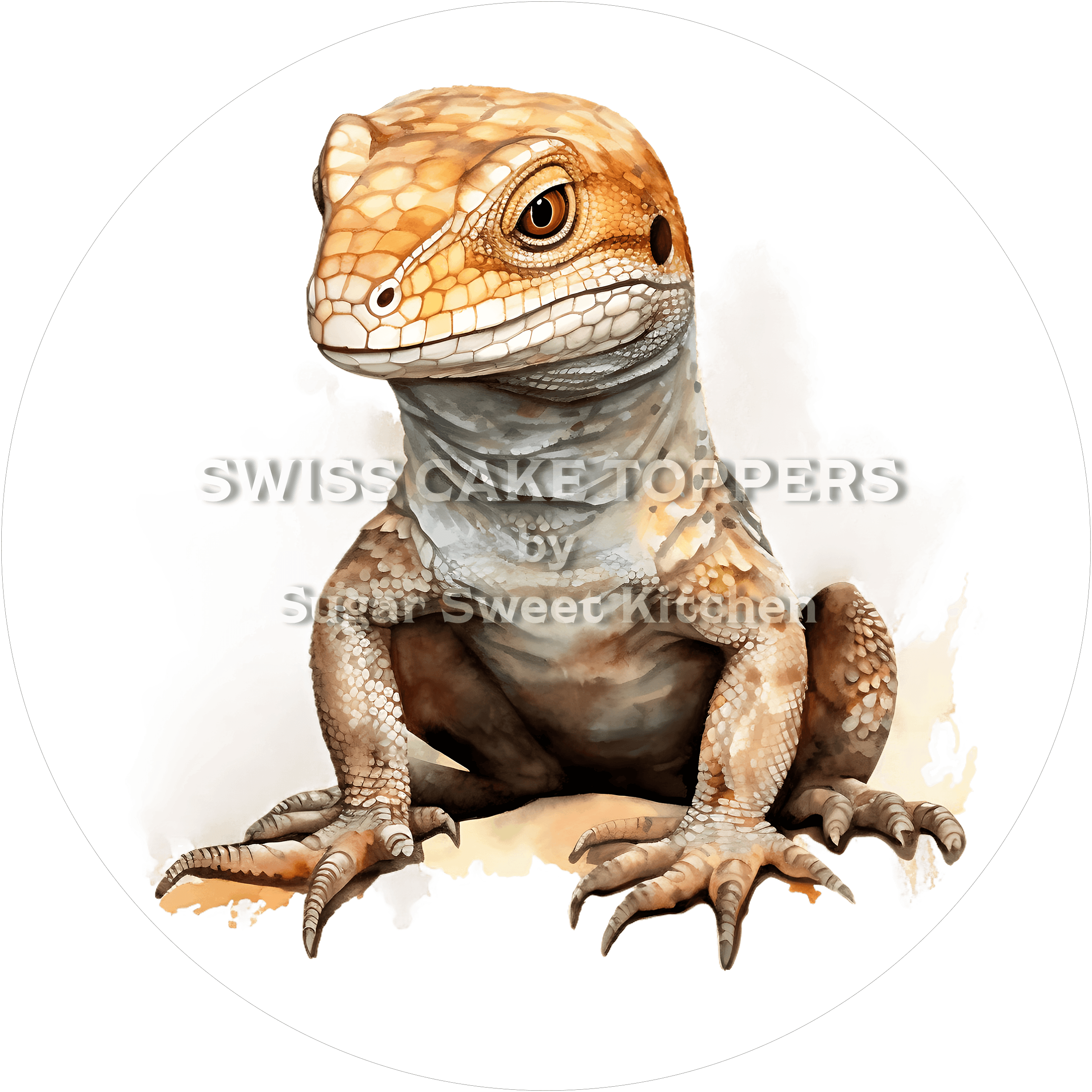 Toller Echsen-Tortenaufleger8 - personalisierbar - Fondant- Torten- & Cupcakeaufleger Sugar Sweet Kitchen