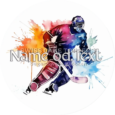 Toller Eishockey-Tortenaufleger1 mit Name od. Text