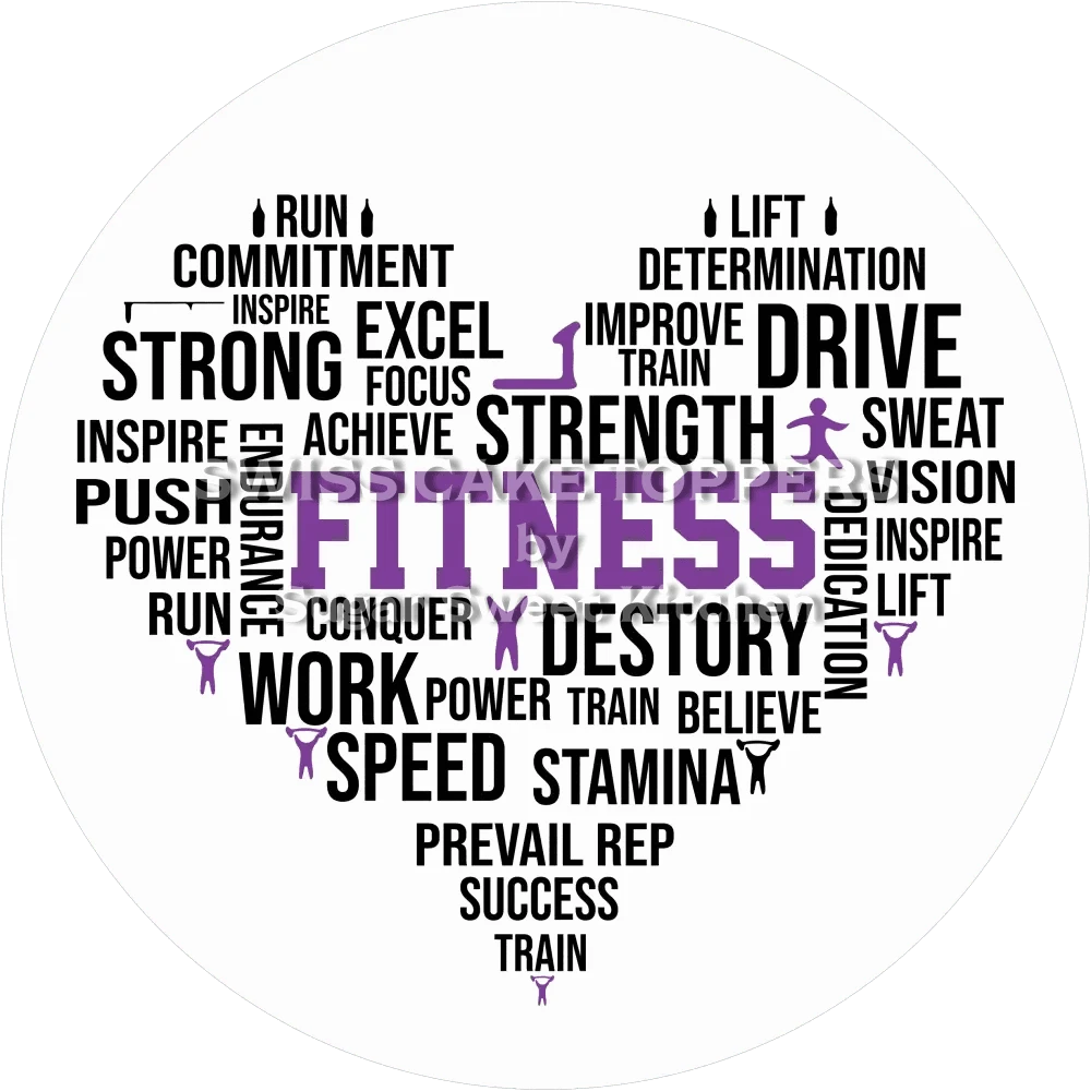 Toller Fitness-Tortenaufleger2 - personalisierbar - Fondant- Torten- & Cupcakeaufleger Sugar Sweet Kitchen