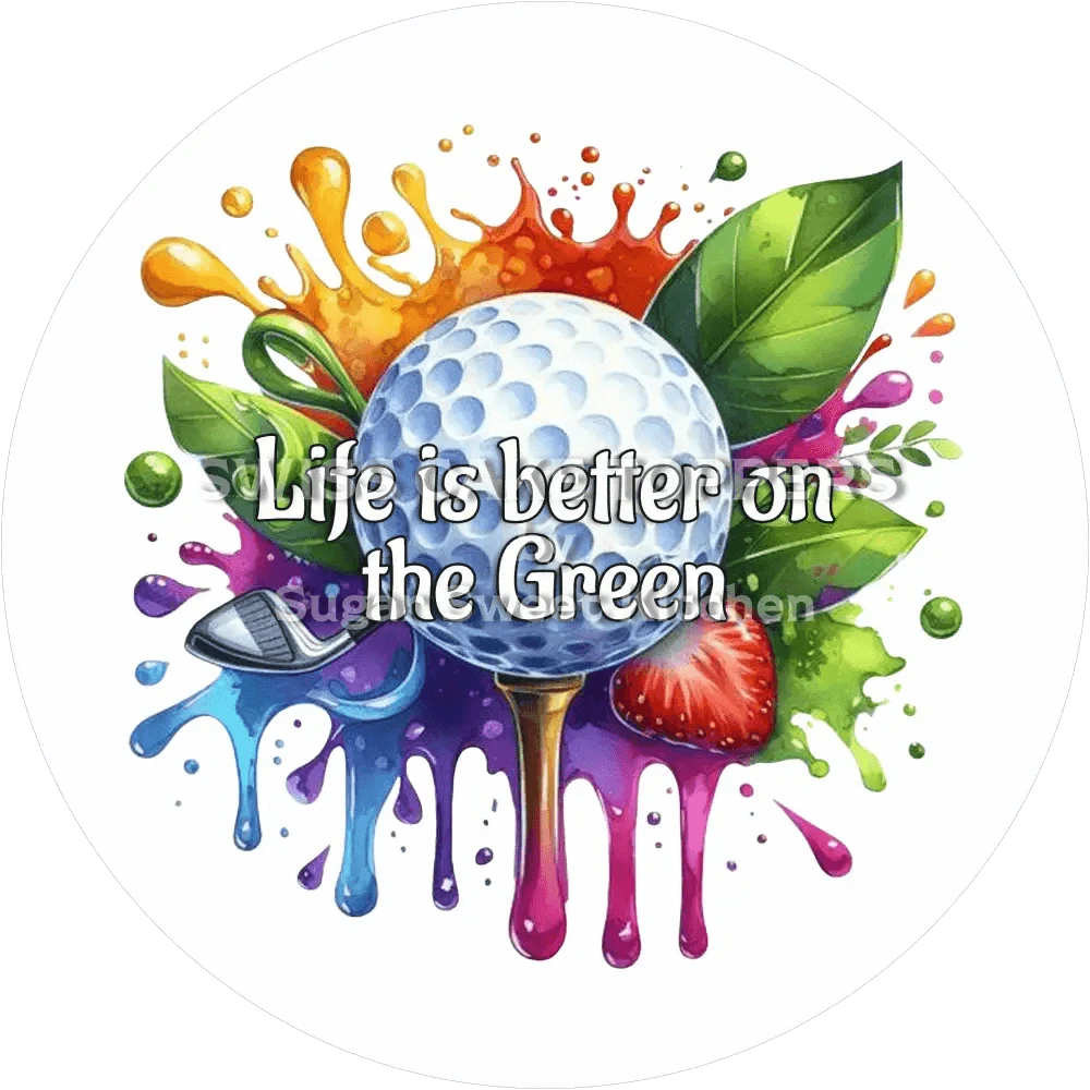 Toller Golf-Tortenaufleger2 - personalisierbar - Fondant- Torten- & Cupcakeaufleger Sugar Sweet Kitchen