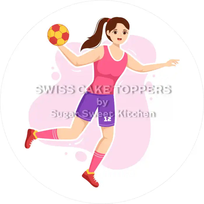 Toller Handball-Tortenaufleger1 - personalisierbar - Fondant- Torten- & Cupcakeaufleger Sugar Sweet Kitchen