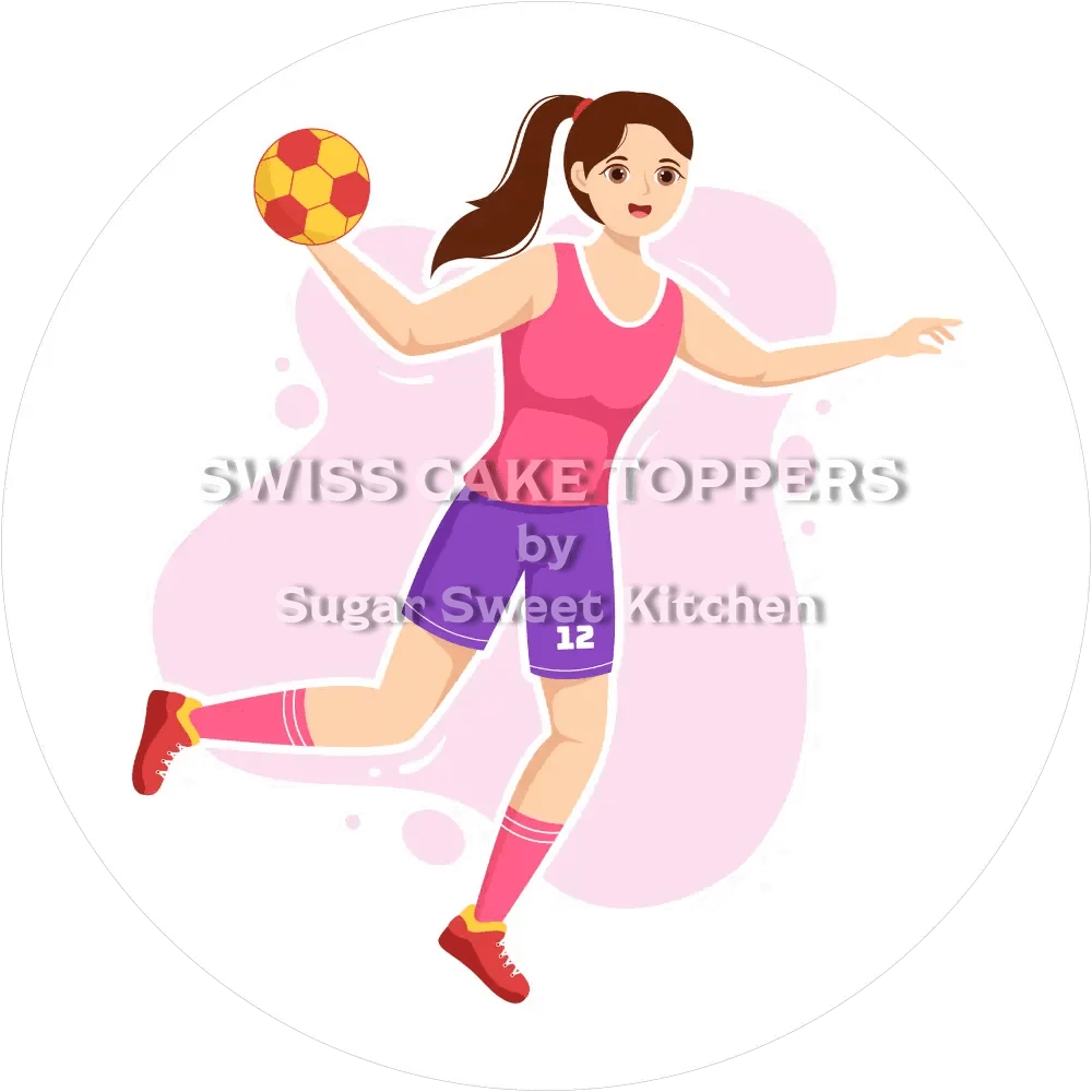 Toller Handball-Tortenaufleger1 - personalisierbar - Fondant- Torten- & Cupcakeaufleger Sugar Sweet Kitchen