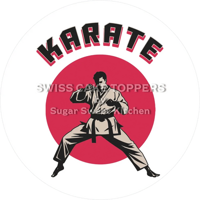 Toller Karate-Tortenaufleger7 - personalisierbar