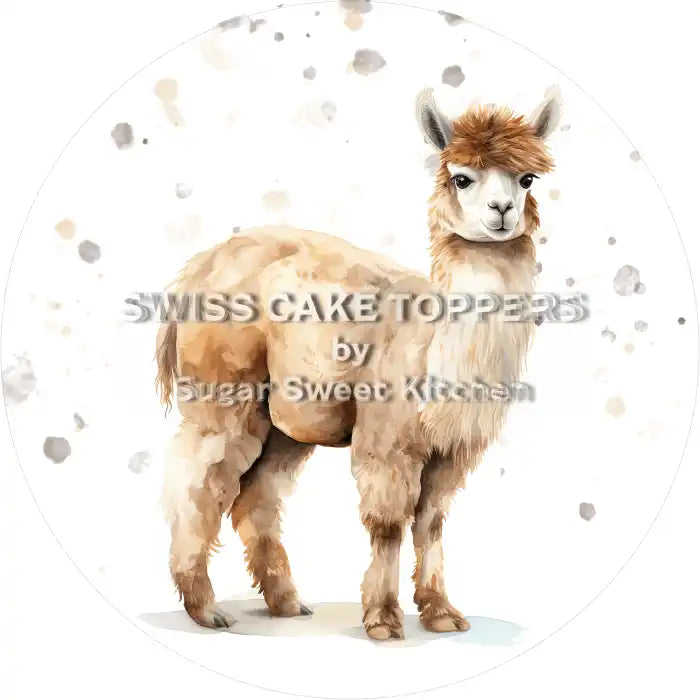 Toller Lama-Tortenaufleger1- personalisierbar - Fondant- Torten- & Cupcakeaufleger Sugar Sweet Kitchen