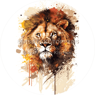 Toller Löwen-Tortenaufleger4 - personalisierbar