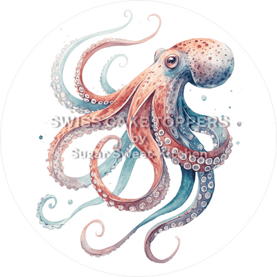 Toller Octopus-Tortenaufleger1 - personalisierbar