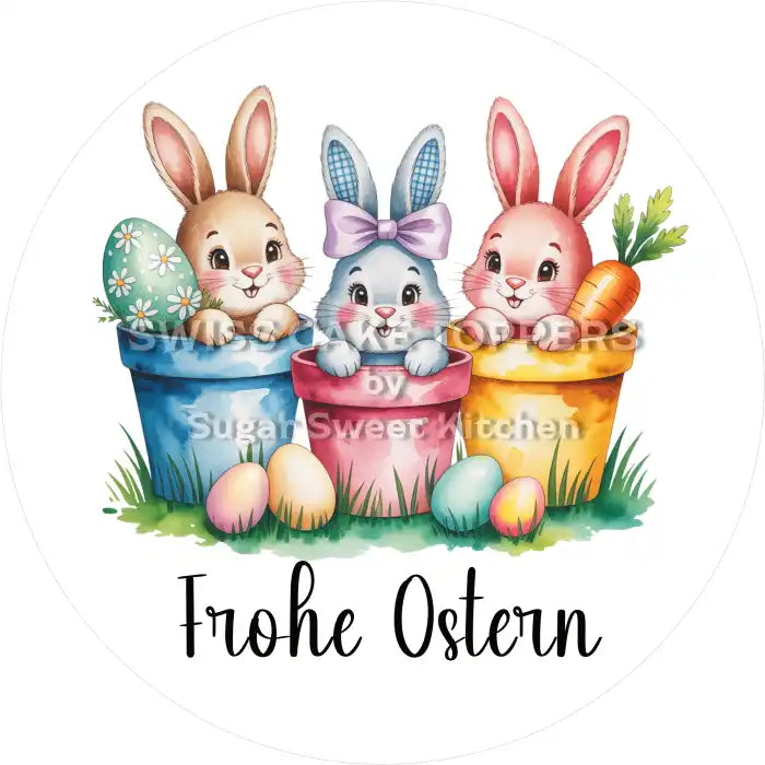Toller Oster-Tortenaufleger21 - personalisierbar - Fondant- Torten- & Cupcakeaufleger Sugar Sweet Kitchen