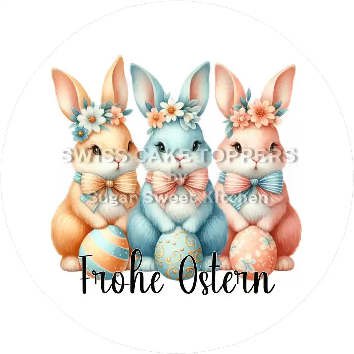 Toller Oster-Tortenaufleger23 - personalisierbar - Fondant- Torten- & Cupcakeaufleger Sugar Sweet Kitchen