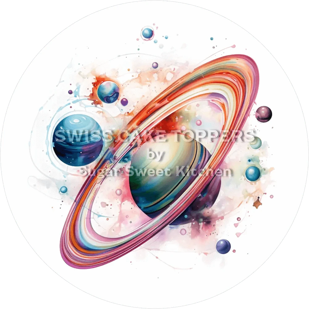 Toller Planeten-Tortenaufleger1 - personalisierbar - Fondant- Torten- & Cupcakeaufleger Sugar Sweet Kitchen