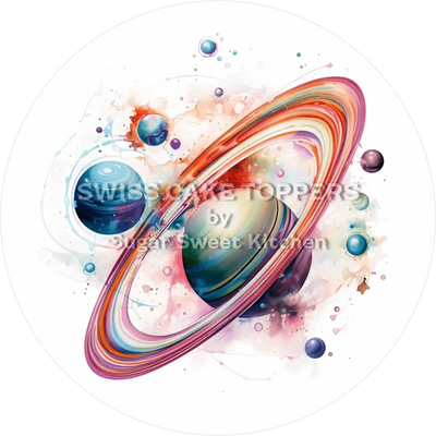 Toller Planeten-Tortenaufleger1 - personalisierbar
